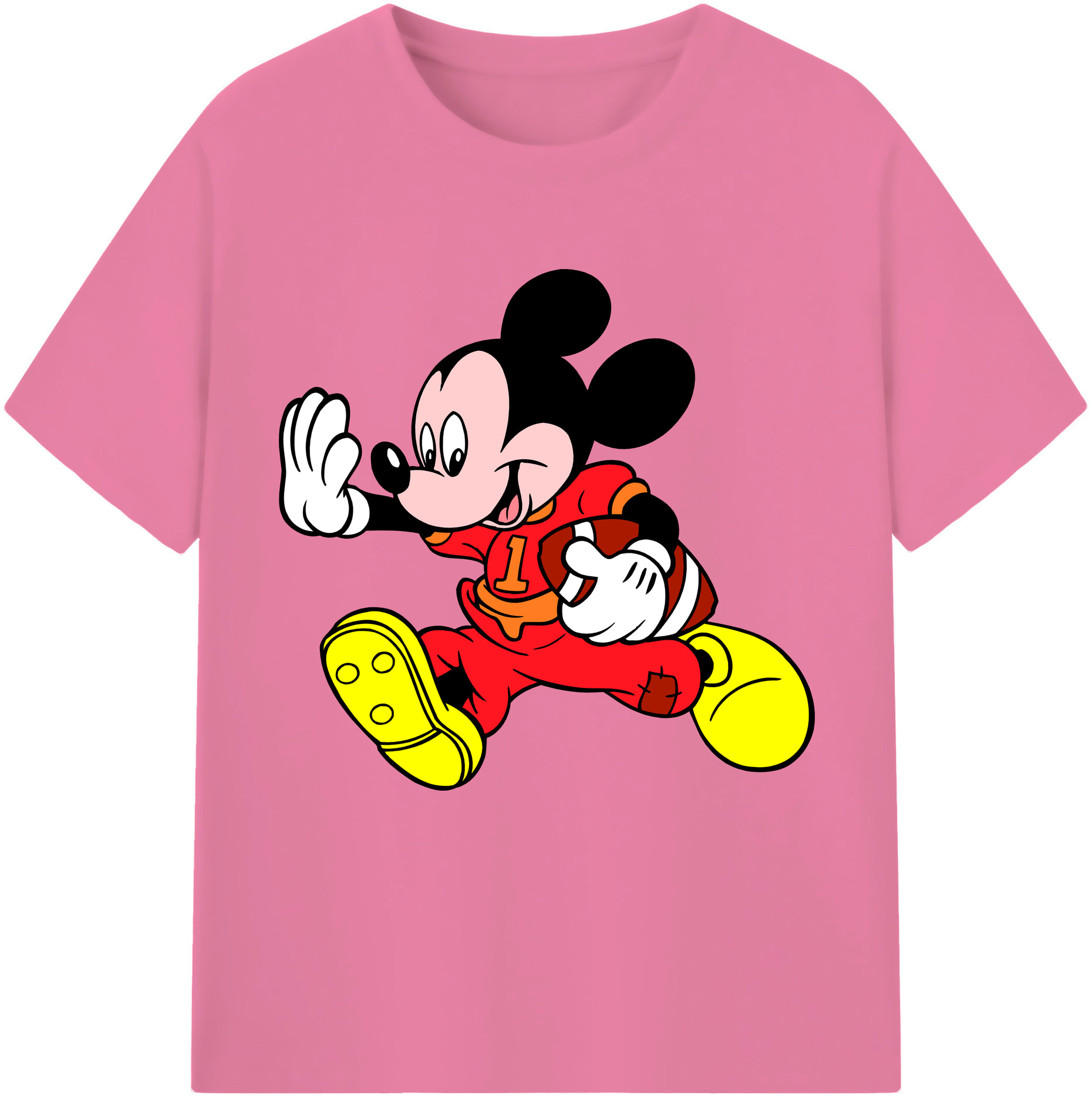 （画像用） ミッキーマウス Mickey Mouse 綿100％半袖Tシャツ（フロントプリント）